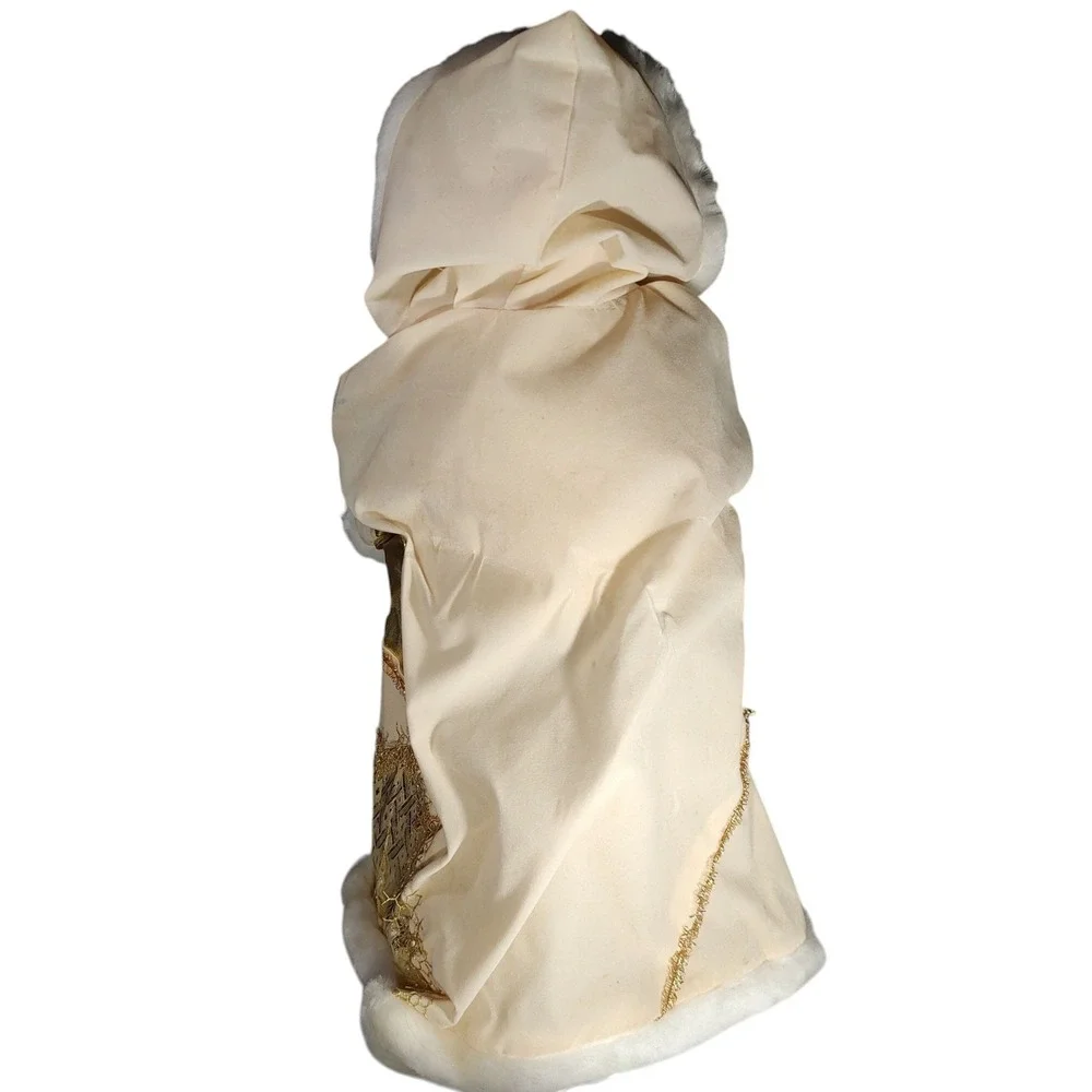 Vintage Old World Tree Topper Santa Claus‎ Father Christmas Nineteen Inch White